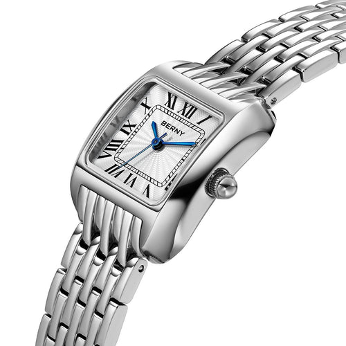 BERNY Square Stainless Steel Quartz Watch