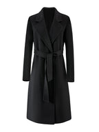 Casaco Feminino CAIXINGLE de Lã 100% com Cinto, Elegante e Moderno, em Lã e Caxemira, Estilo Aberto