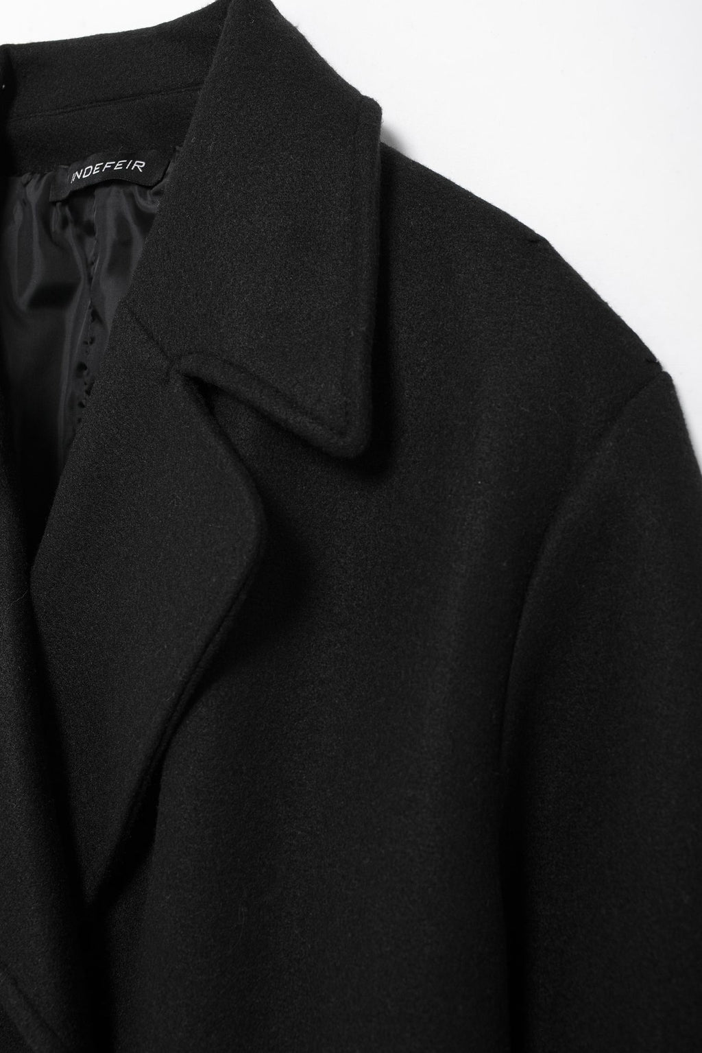 Hh feminino inverno casual mistura de lã entalhado lapela gola casaco chique trespassado trench coats oversized feminino jaquetas longas