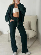 Harlow Zip-Front Sweatshirt & Lace-Up Pants Set