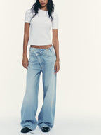 Ivy High-Waisted Double-Button Jeans