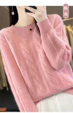 Feminino 100% lã merino camisola o pescoço manga longa cashmere malhas pulôver aliselect moda outono inverno roupas topos