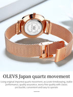 OLEVS Celeste Rose Gold Watch Gift Set
