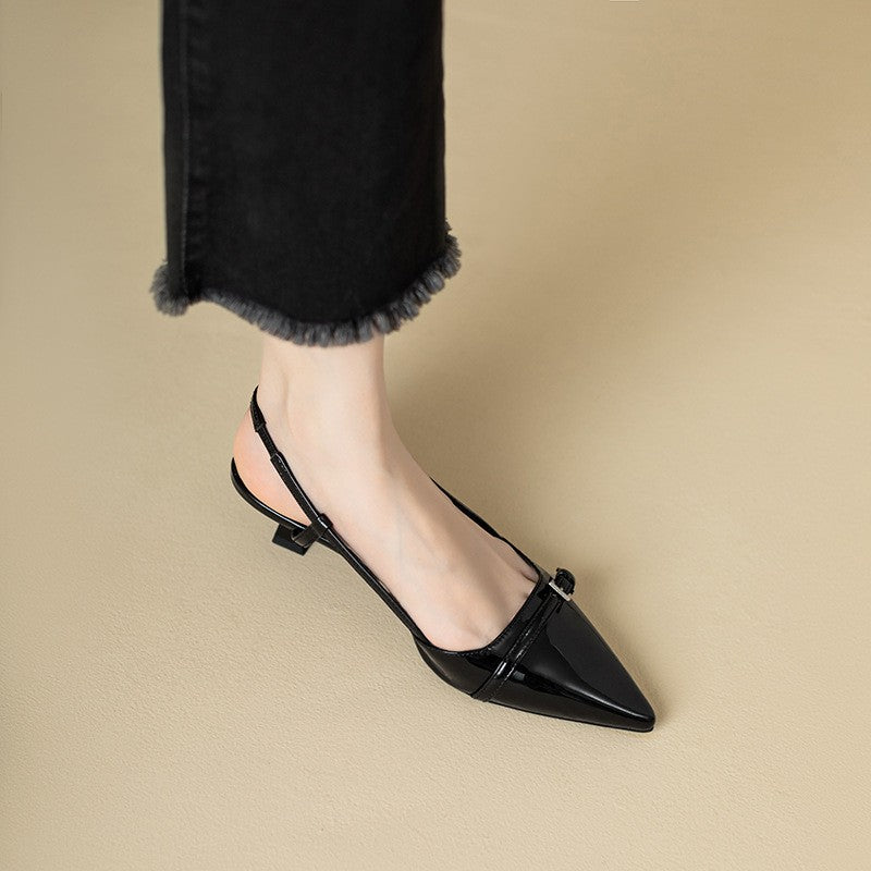Colette Wine Patent Slingback Pumps