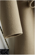 Casaco Feminino CAIXINGLE de Lã 100% com Cinto, Elegante e Moderno, em Lã e Caxemira, Estilo Aberto