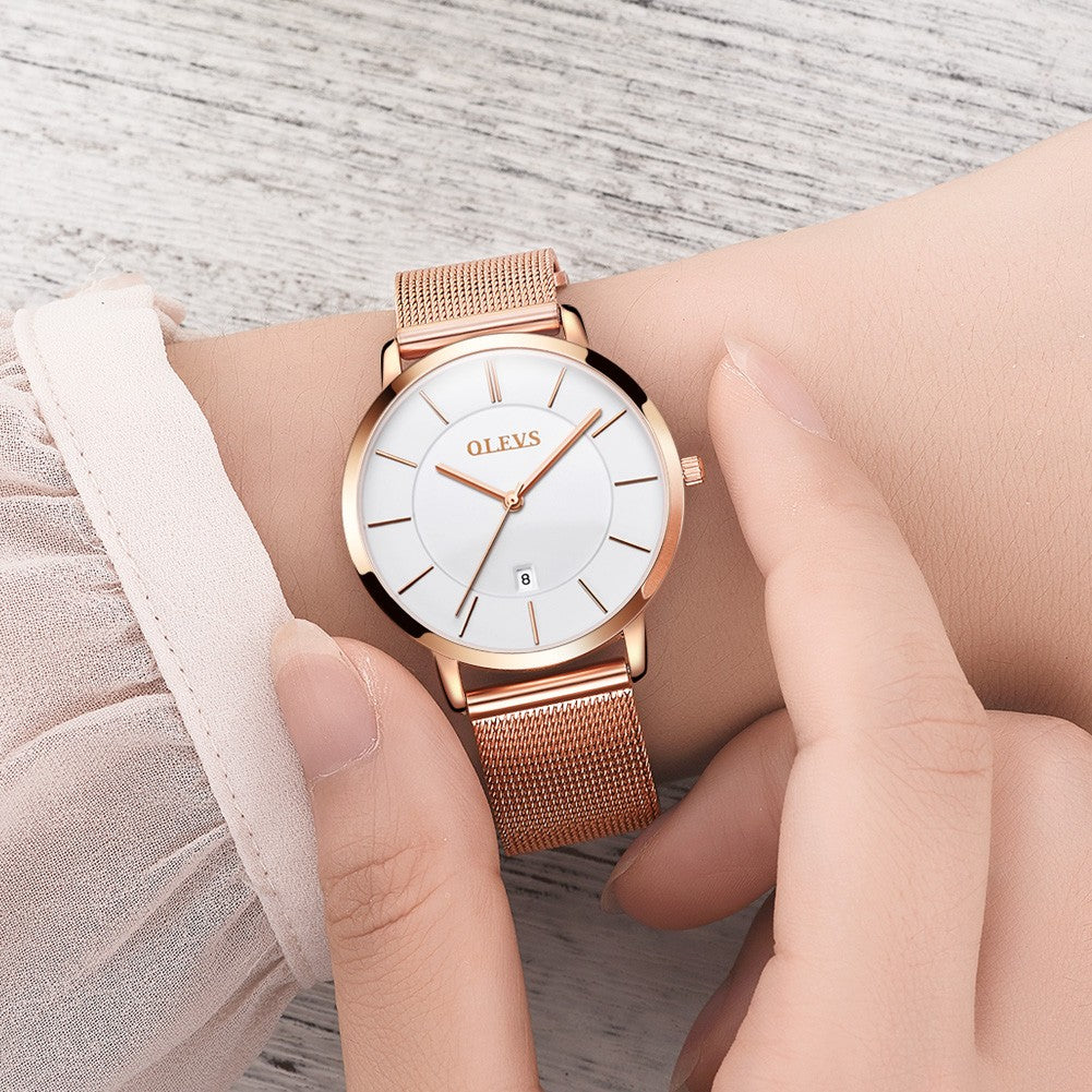 OLEVS Celeste Rose Gold Watch Gift Set