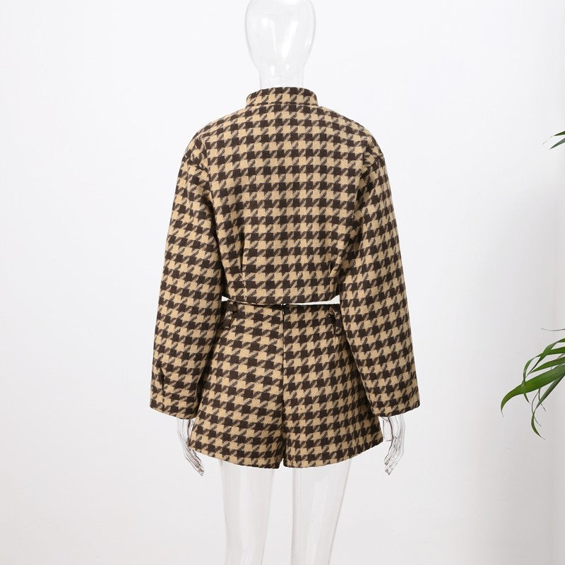 Georgia Plaid Zip Jacket & High-Waist Shorts Set