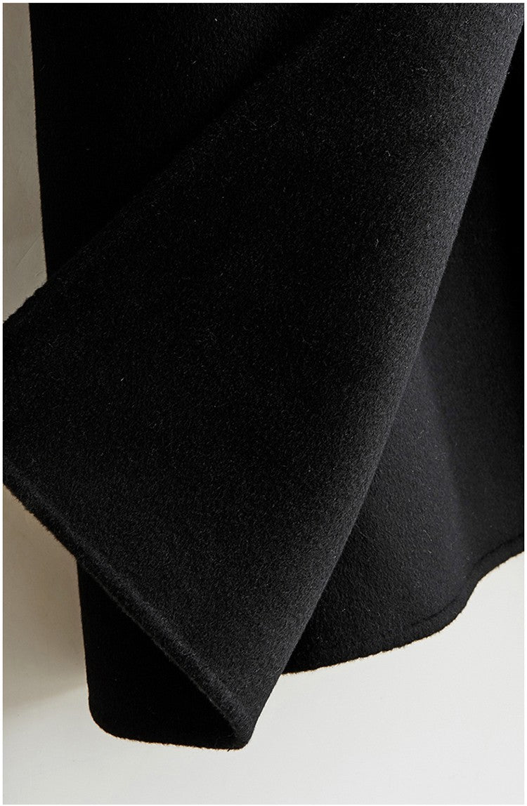 Casaco Feminino CAIXINGLE de Lã 100% com Cinto, Elegante e Moderno, em Lã e Caxemira, Estilo Aberto