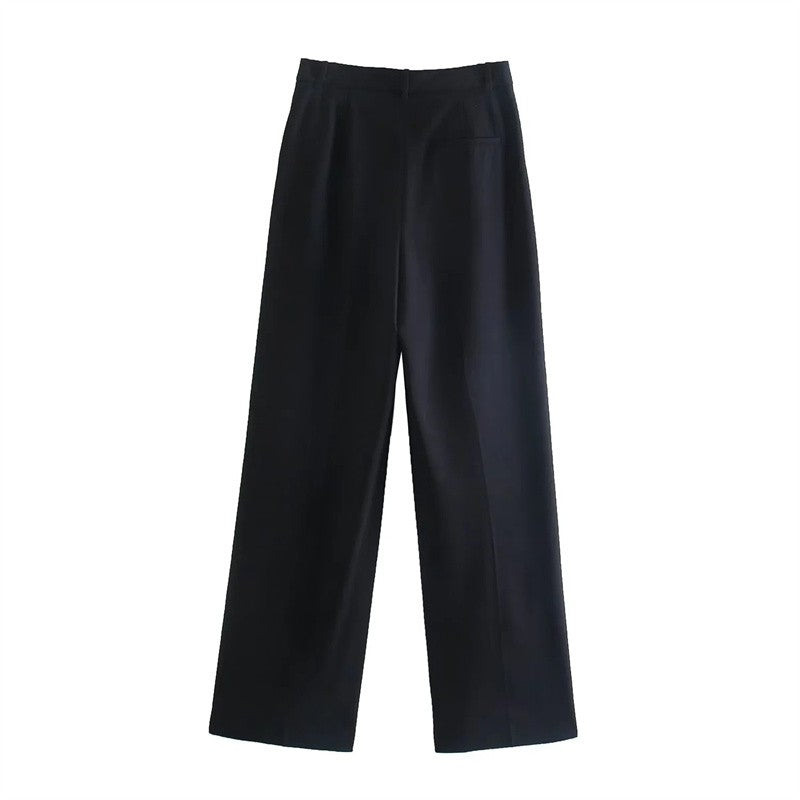 Maya High-Rise Wide-Leg Office Trousers