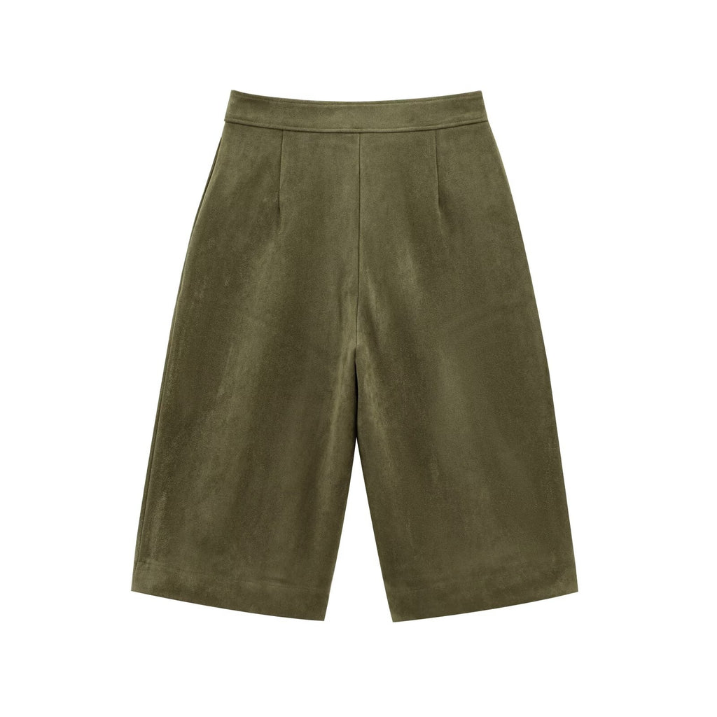 Marielle Faux-Suede Jacket & Bermuda Shorts Set
