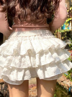 Luna Tiered Ruffle Mini Skirt
