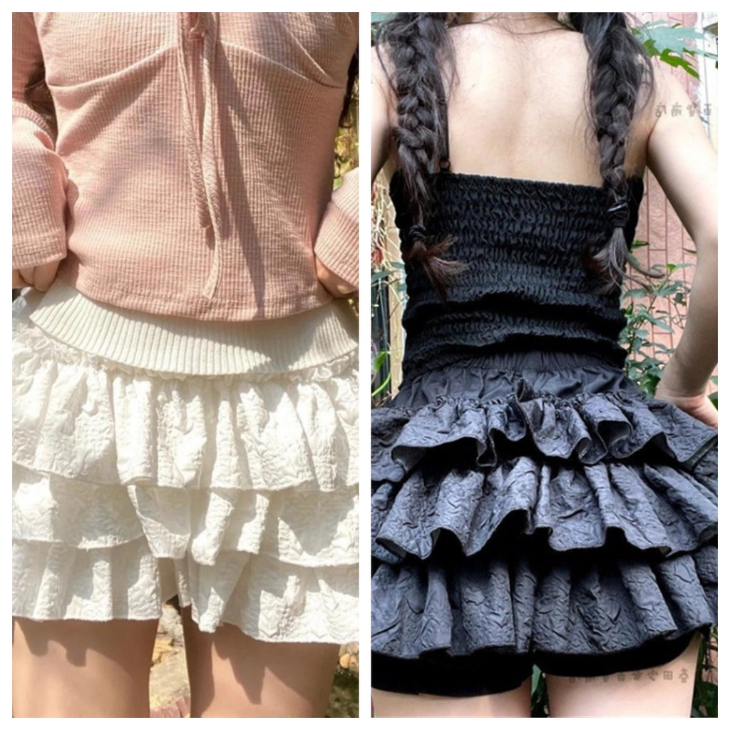 Luna Tiered Ruffle Mini Skirt