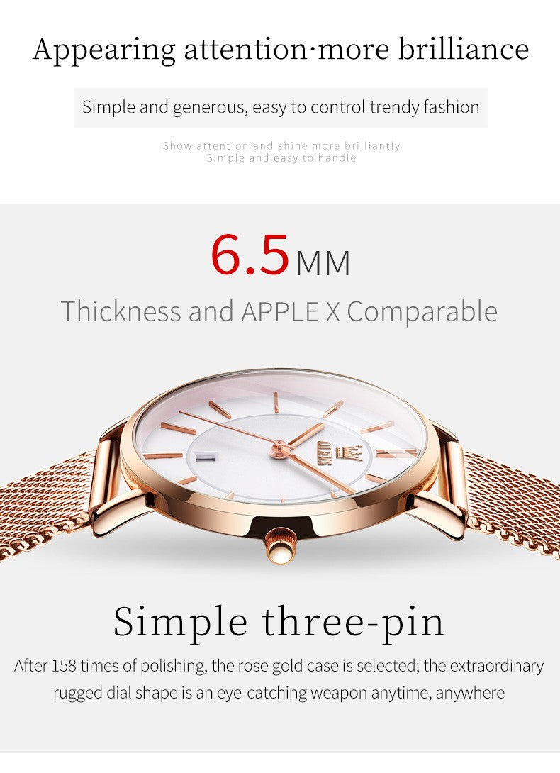 OLEVS Celeste Rose Gold Watch Gift Set